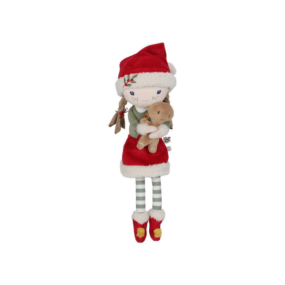 Elfa Rosa di Natale Little Dutch 35 cm, bambola morbida con cappello rosso