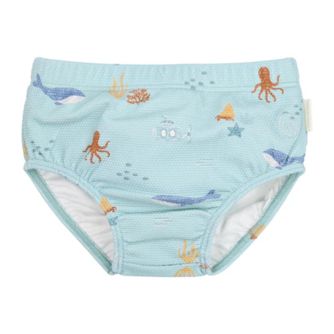 Costume pannolino Little Dutch Ocean Friends verde per mare e piscina
