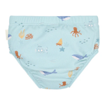 Costume pannolino contenitivo Little Dutch verde con stampa animali marini