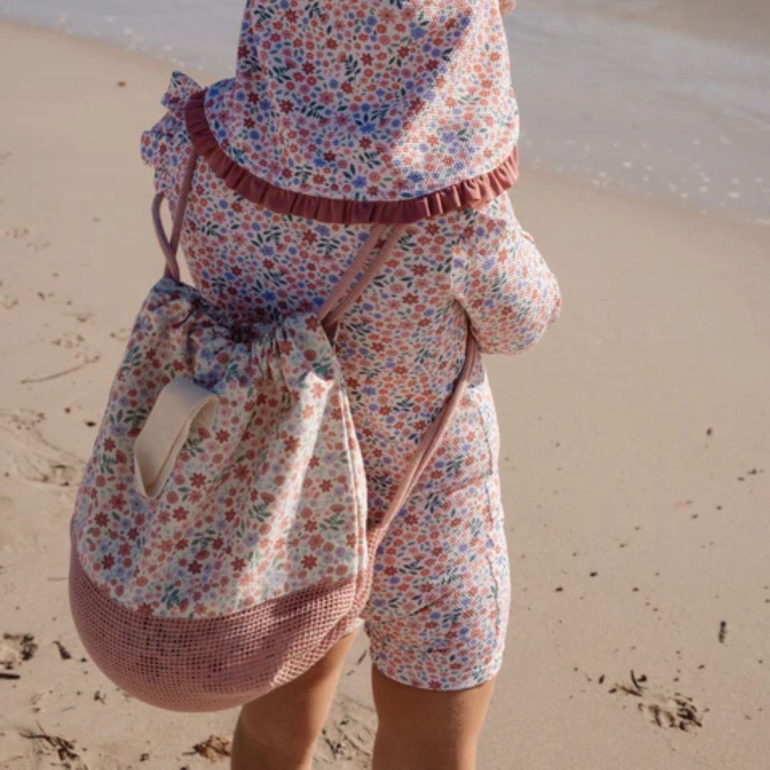 Borsa mare per bambini Little Dutch con fondo a rete che lascia uscire la sabbia