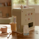 Macchina del caffè giocattolo Little Dutch in legno FSC con brocca del latte