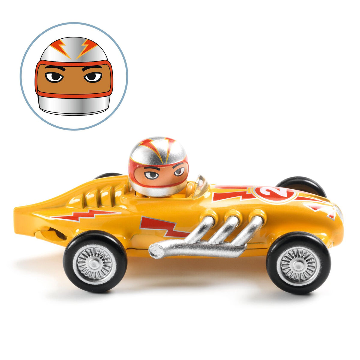 Macchinina in metallo Yellow Super Speed – vista laterale