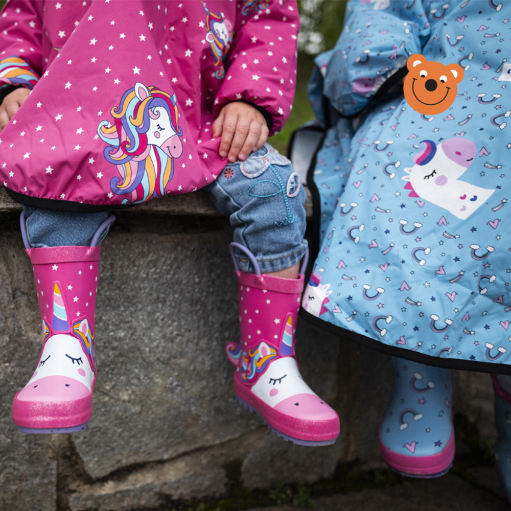 Stivali Pioggia Bambina Unicorno Verde Acqua Le Coccole