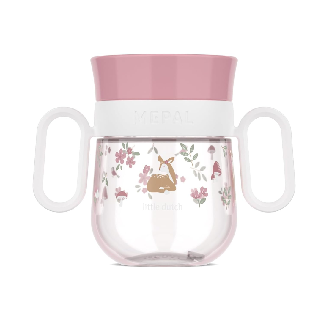 Bicchiere 360° Mepal Little Dutch Fairy Garden con manici facili da impugnare