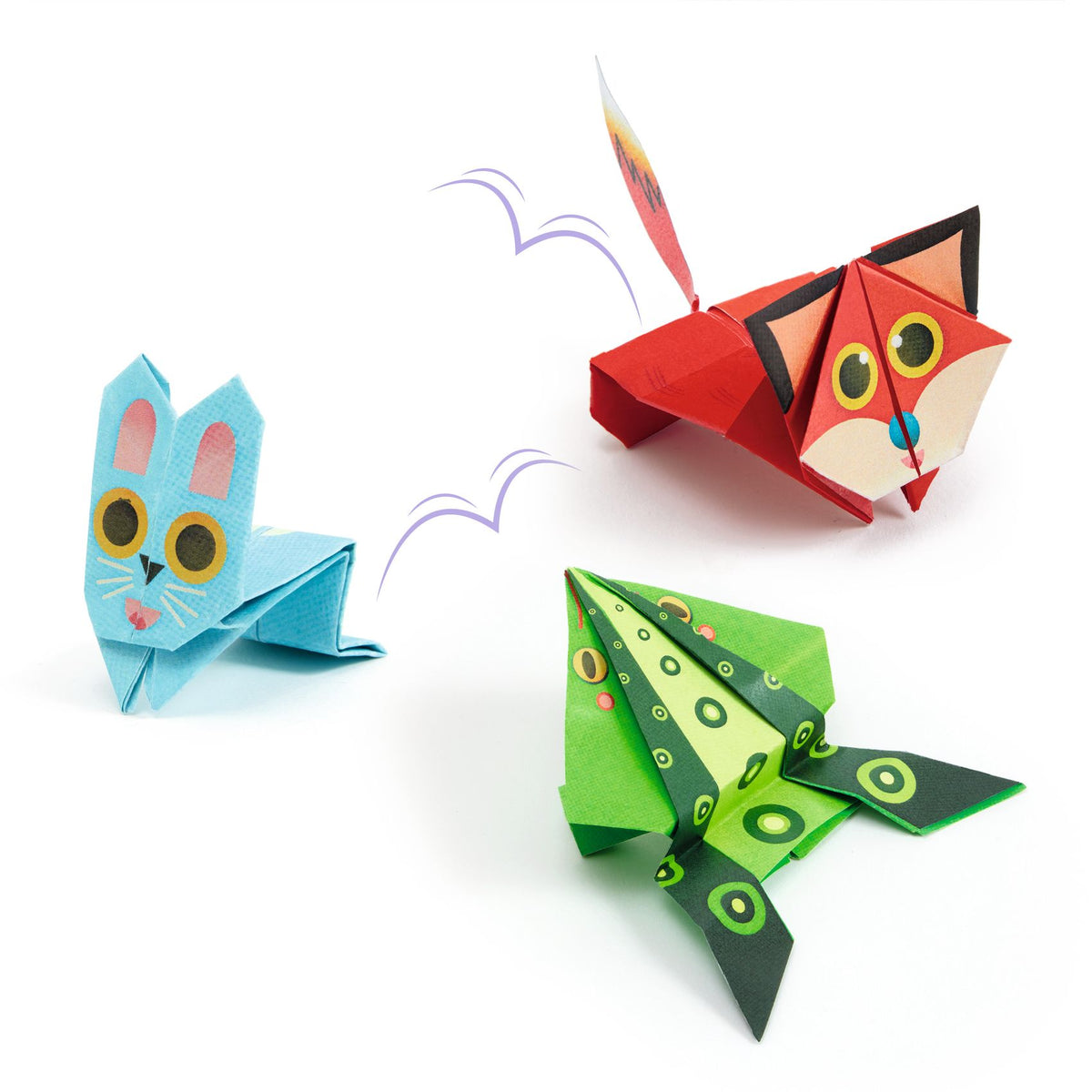 Origami Djeco – fogli illustrati con le pieghe stampate