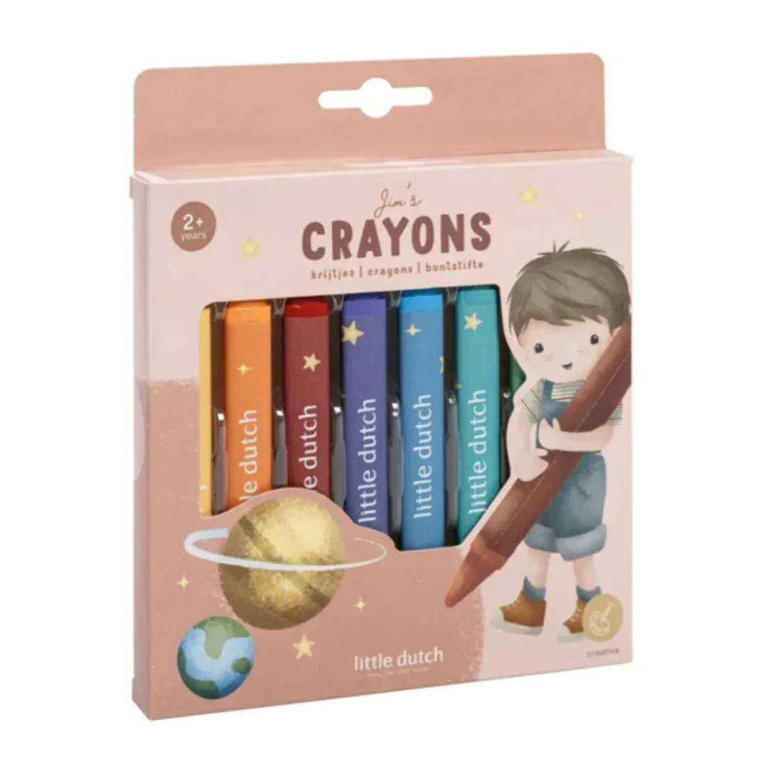 Pastelli a cera Little Dutch Jim, set da 8 per bambini