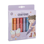 Pastelli a cera Little Dutch Rosa, set da 8 per bambini