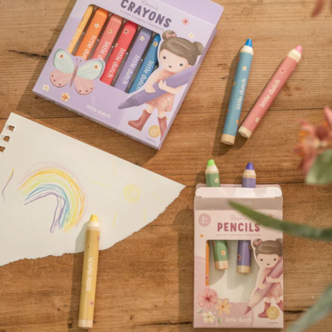 Pastelli a cera vegani e atossici Little Dutch per bambini