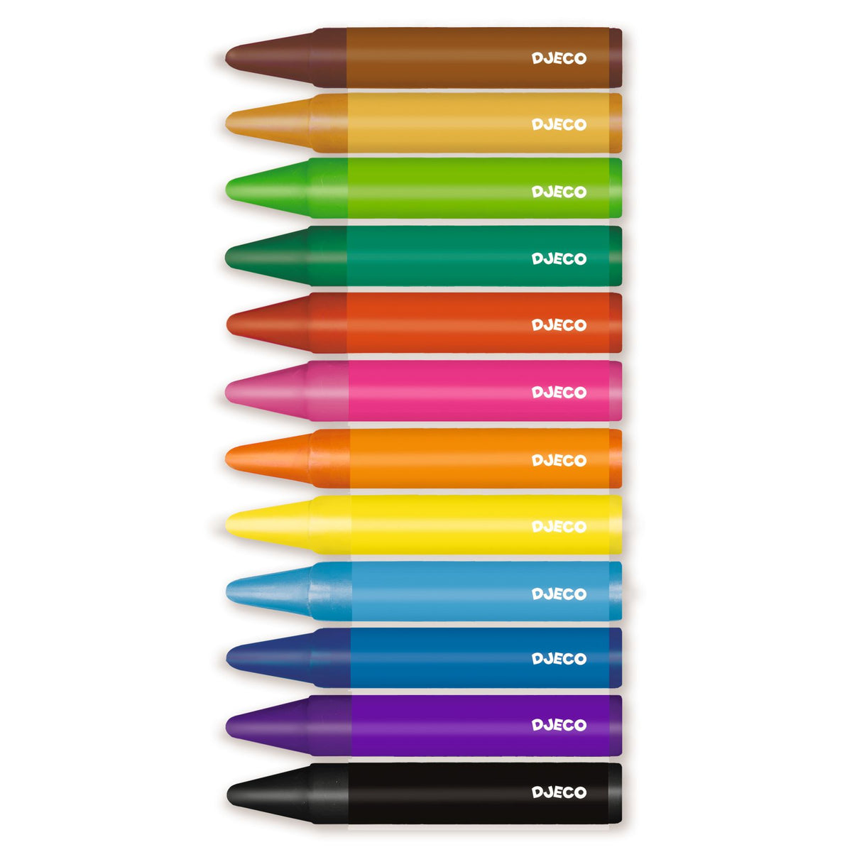 Pastelli a cera jumbo Djeco – i 12 colori