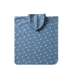Poncho mare bambini Hippos Monnëka azzurro con cappuccio