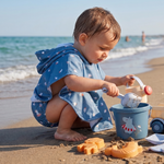 Poncho mare e piscina bambino con cappuccio per mare e vacanze