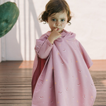 Poncho spiaggia Monnëka per bambini in tessuto terry con cappuccio