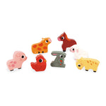 Janod Chunky Puzzle della Fattoria, puzzle a incastro e statuine da gioco
