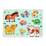 Puzzle in legno con grandi pomelli Djeco Dog'n'Co – confezione