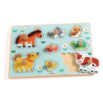 Puzzle Djeco Dog'n'Co – pomelli grandi facili da afferrare