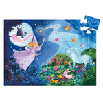 Puzzle sagomato fata e unicorno Djeco – scatola sagomata
