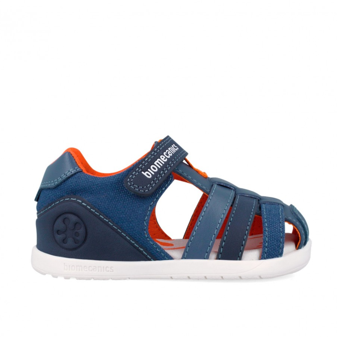 Sandali ragnetto blu Biomecanics barefoot 262168-A556 primi passi bambino