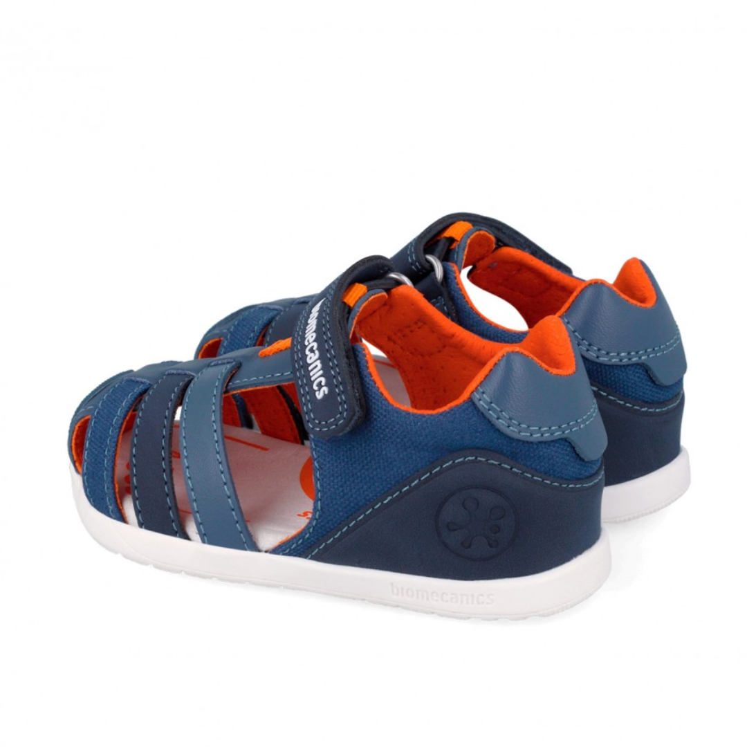 Sandali primi passi barefoot Biomecanics 262168-A556 blu petrolio