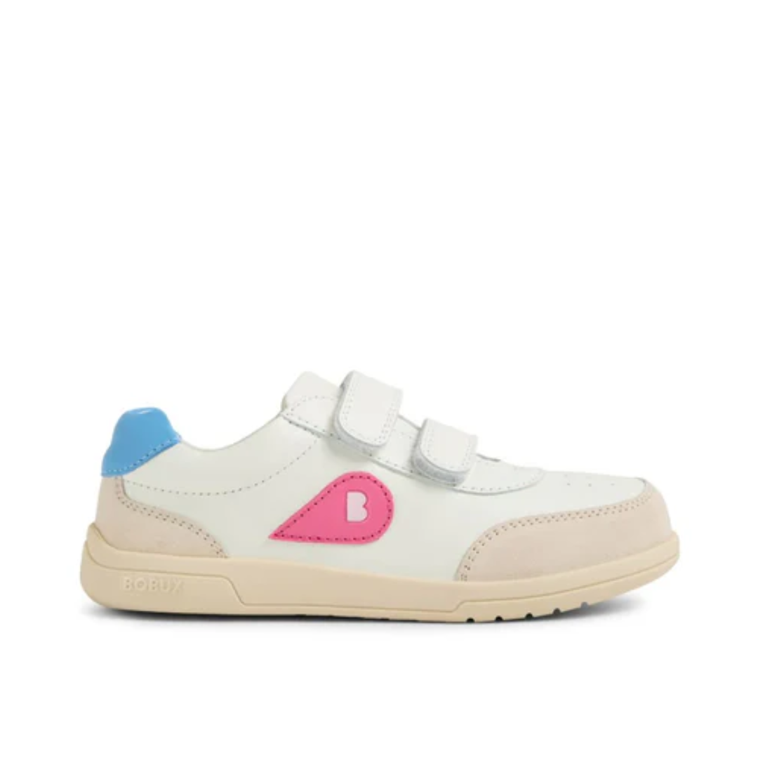 Scarpe Bobux Kid Plus Champ II Chalk-White-Pink Lemonade
