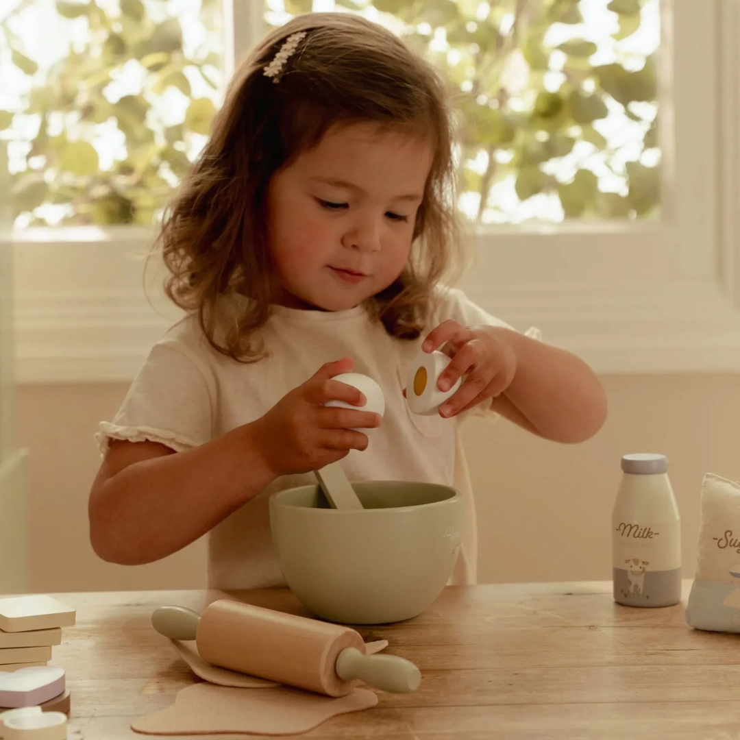 Giochi in legno per bambini: set pasticceria Little Dutch