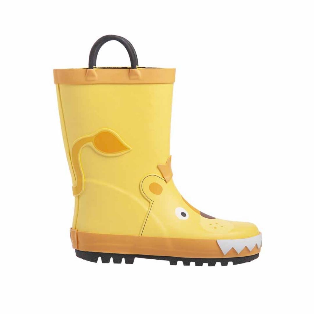 Set pioggia bambino Mr Tiggle Leone: stivali pioggia antiscivolo
