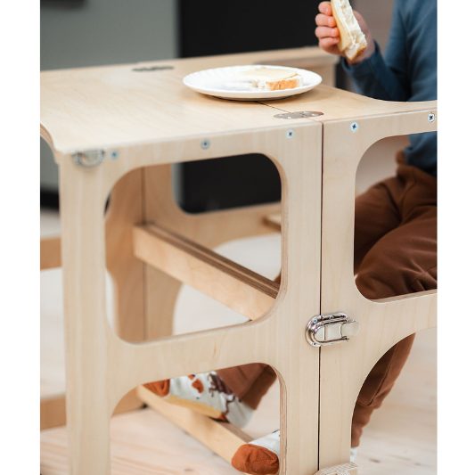 Torre Montessori - Convertibile in tavolino - Supporto Extra – Le