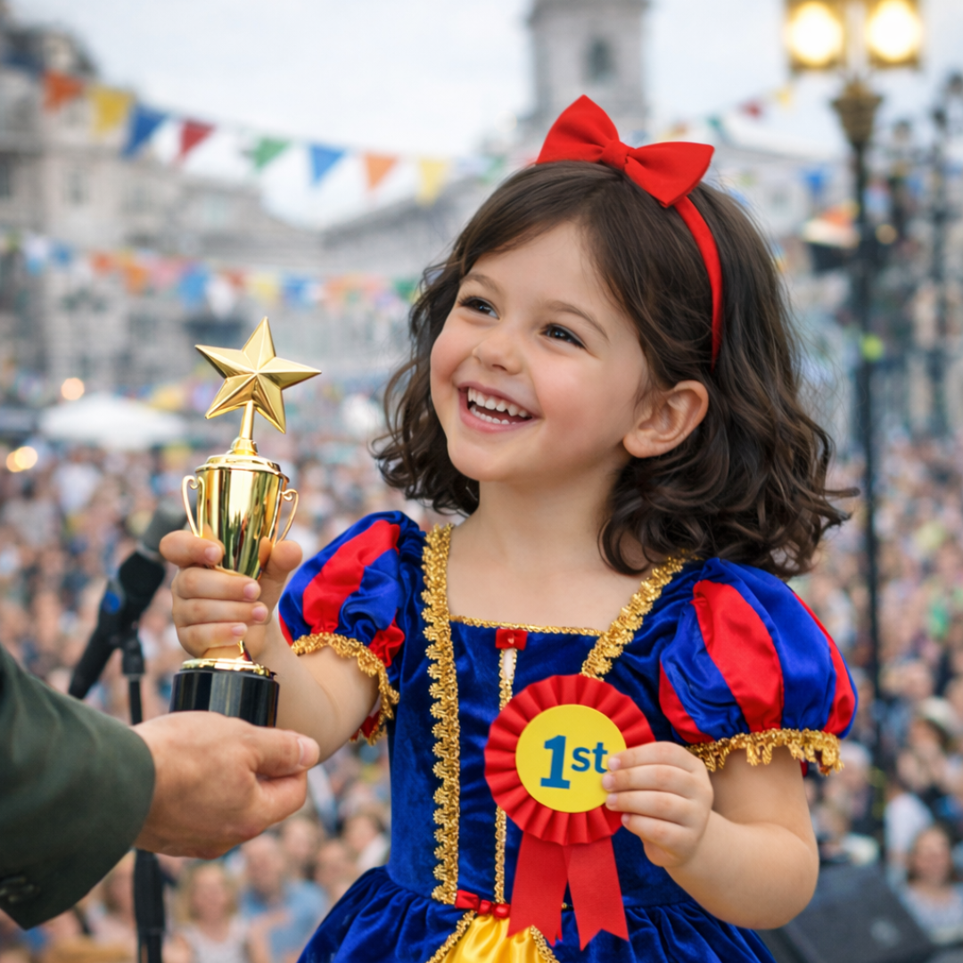 Bambina con vestito principessa Cenerentola - Costume di Carnevale resistente, facile da indossare e adatto al gioco
