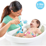 Gioco da bagno Yookidoo elefante blu usato in vasca durante il bagnetto del bambino