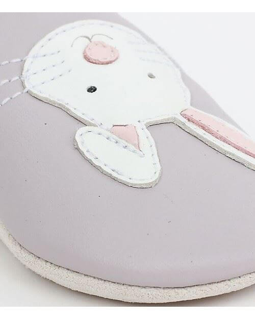 Bobux Soft Sole babbucce Coniglietto Lilla - Come camminare a piedi nudi - Le Coccole
