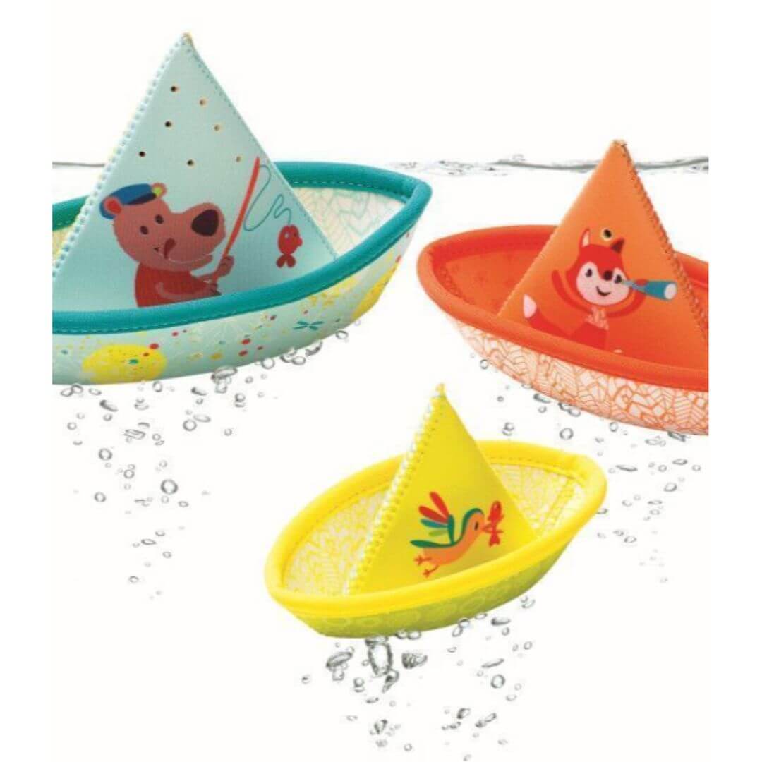 LILLIPUTIENS Nave Pirata Per Il Bagno – Giocattolo Acquatico In Neoprene Con Personaggi Staccabili, Galleggiante, Dai 12 Mesi