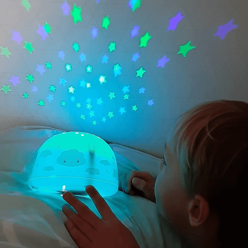 Luce LED Proiettore, Nuvola Azzurro - Stelle - Le Coccole