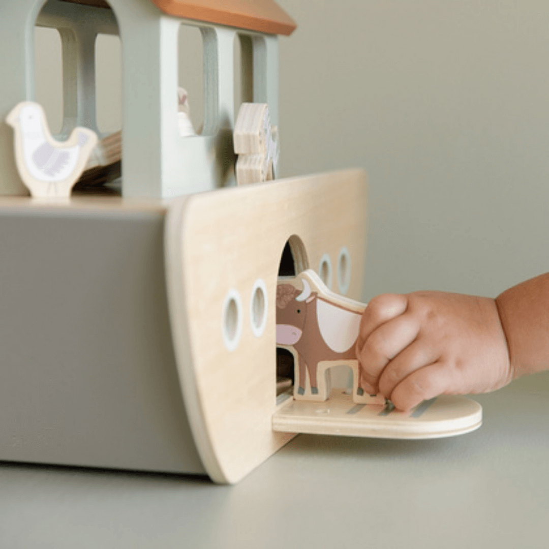 Giochi di finzione in legno Little Dutch: Arca di Noè con rampa