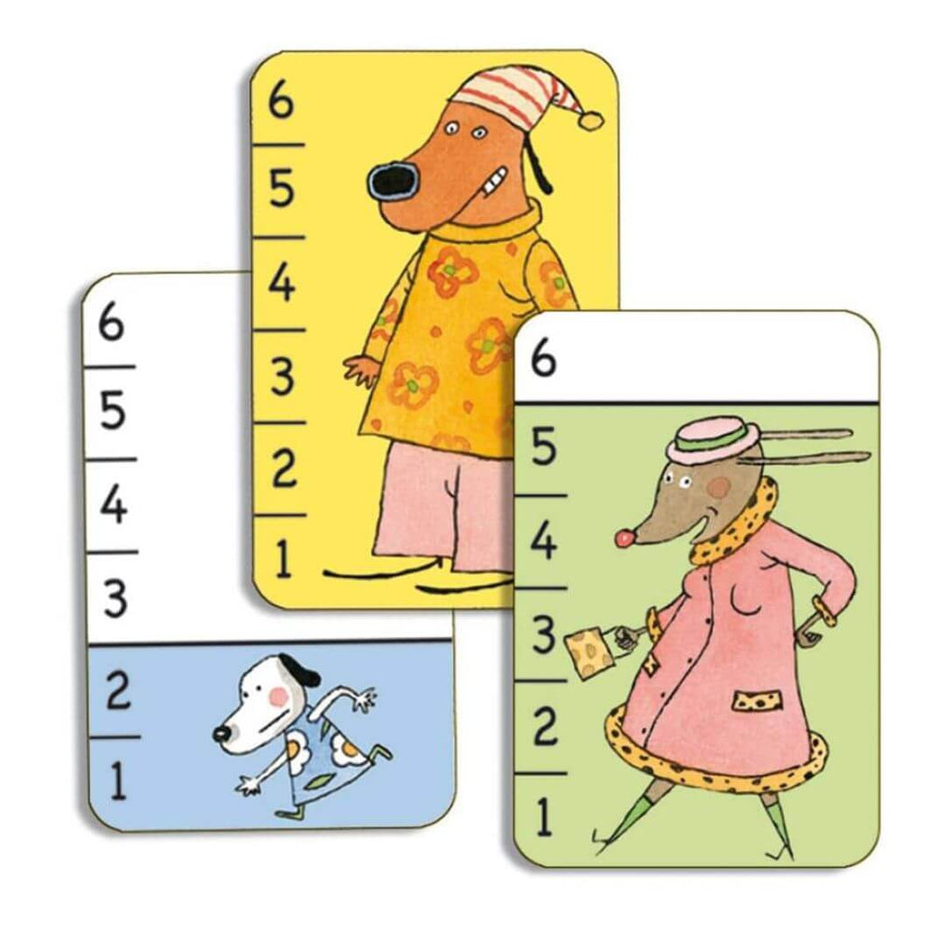 Djeco Batawaf - Gioco di Carte - Vince il cane più grande! - Le Coccole