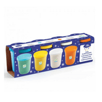 Djeco Pasta modellabile 4 Colori con Brillantini - 4 Vasetti da 140gr