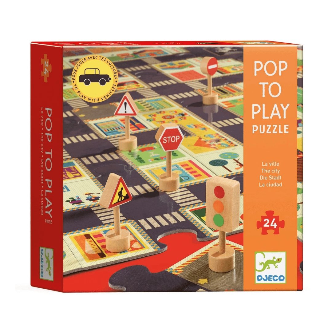 Djeco Puzzle Giganti - Pop to Play - Città - Le Coccole
