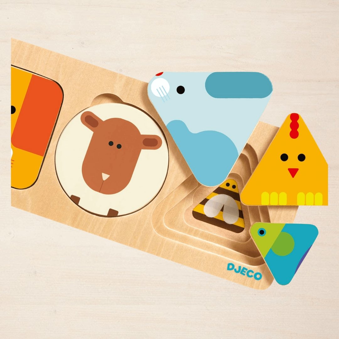 Djeco - Puzzle in Legno - Animabasic - Le Coccole