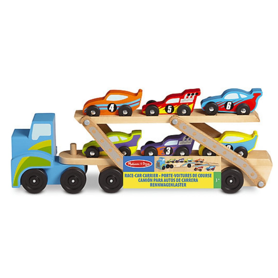 Camion in legno trasporto auto Mega Race Car Carrier Cars