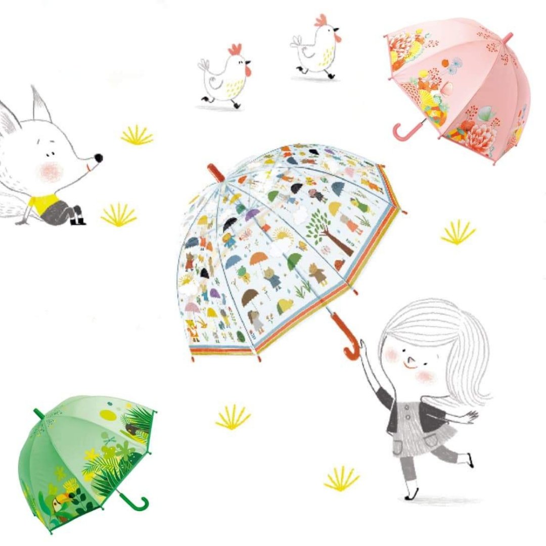 Ombrello Bambino - Con Protezione per le mani  - Animali