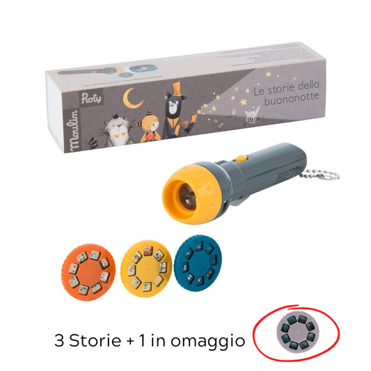 Torcia Proietta Storie | Moulin Roty | Gatti  3 storie + 1 in omaggio